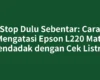 Stop Dulu Sebentar: Cara Mengatasi Epson L220 Mati Mendadak dengan Cek Listrik