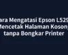 Cara Mengatasi Epson L5290 Mencetak Halaman Kosong tanpa Bongkar Printer
