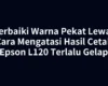 Perbaiki Warna Pekat Lewat Cara Mengatasi Hasil Cetak Epson L120 Terlalu Gelap